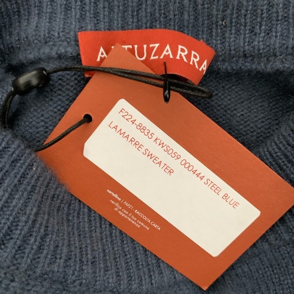 Altuzarra Lemarre FW24 100% cashmere sweater in steel blue NWT - Picture 4 of 5